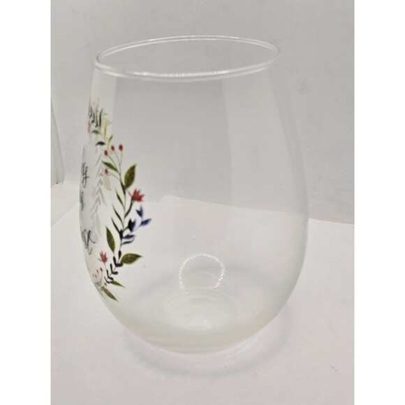 LARGE GLASS Goblet Bowl CANDLE HOLDER VASE - Bless Your Heart - Picture 2 of 7